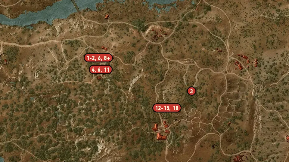 Map of the Fools' Gold objectives around Lurtch, Reardon Manor
