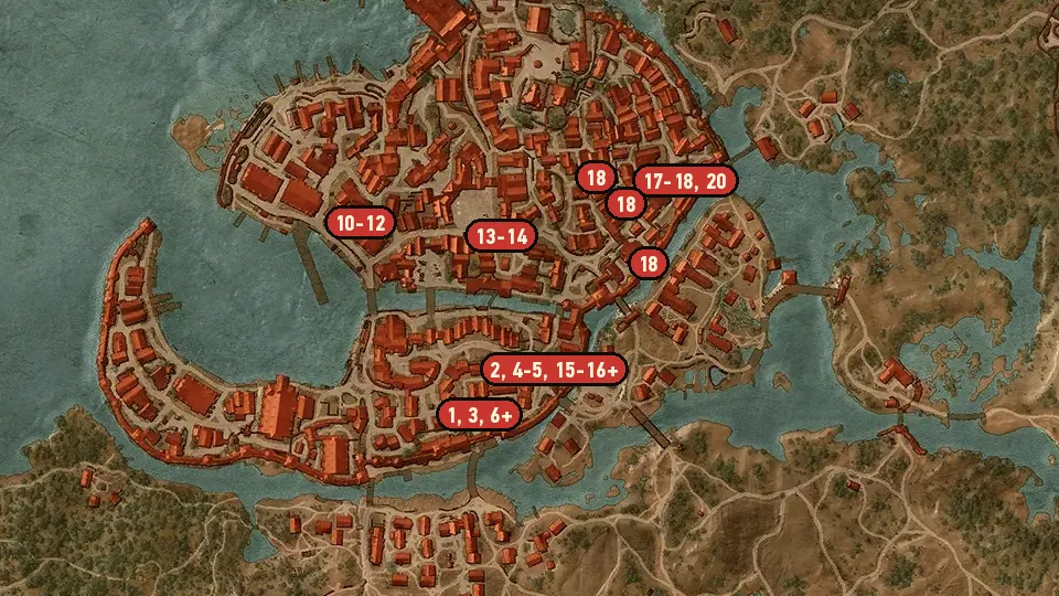 Map of the A Dangerous Game objectives around Gate of the Hierarch, Glory Gate, Hierarch Square
