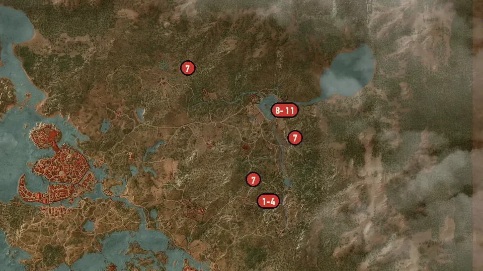 Map of the From Ofier's Distant Shores objectives around Upper Mill, Erde, Vikk Watchtower