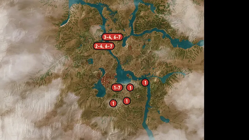 Map of the Wine Wars: Belgaard objectives around Plegmund's Bridge, Hortense Vineyard, Belgaard Vineyard