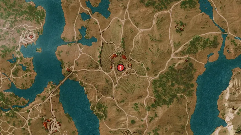 Map of the Coin Doesn't Stink objectives around Coronata Vineyard
